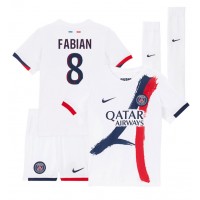 Paris Saint-Germain Fabian Ruiz #8 Replika babykläder Bortaställ Barn 2024-25 Kortärmad (+ korta byxor)